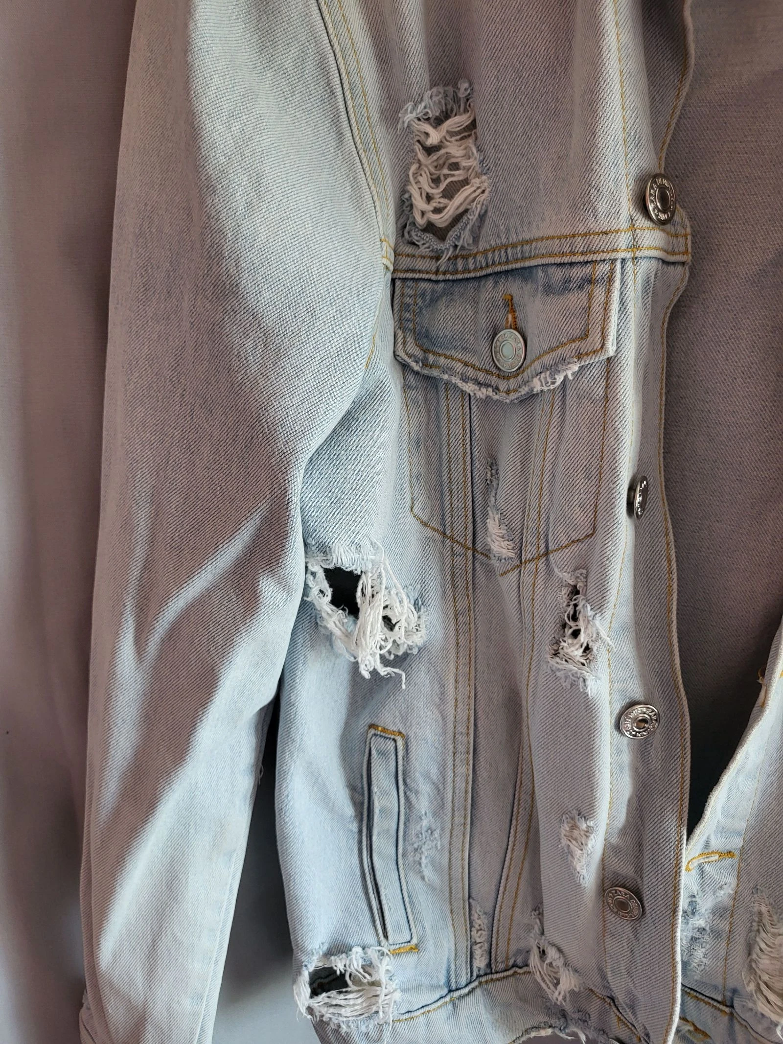 Distressed denim jacket Zara – photo 2